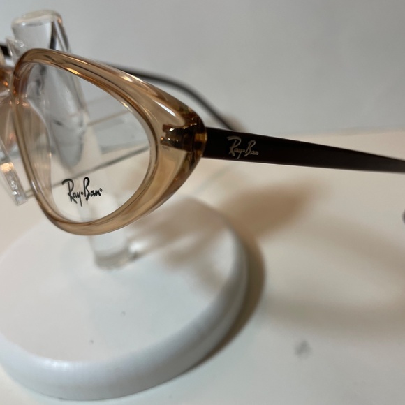 NEW AUTHENTIC RAY-BAN LADIES EYEGLASS FRAME 7188 LIGHT BROWN w RAY BAN CASE - Picture 3 of 5
